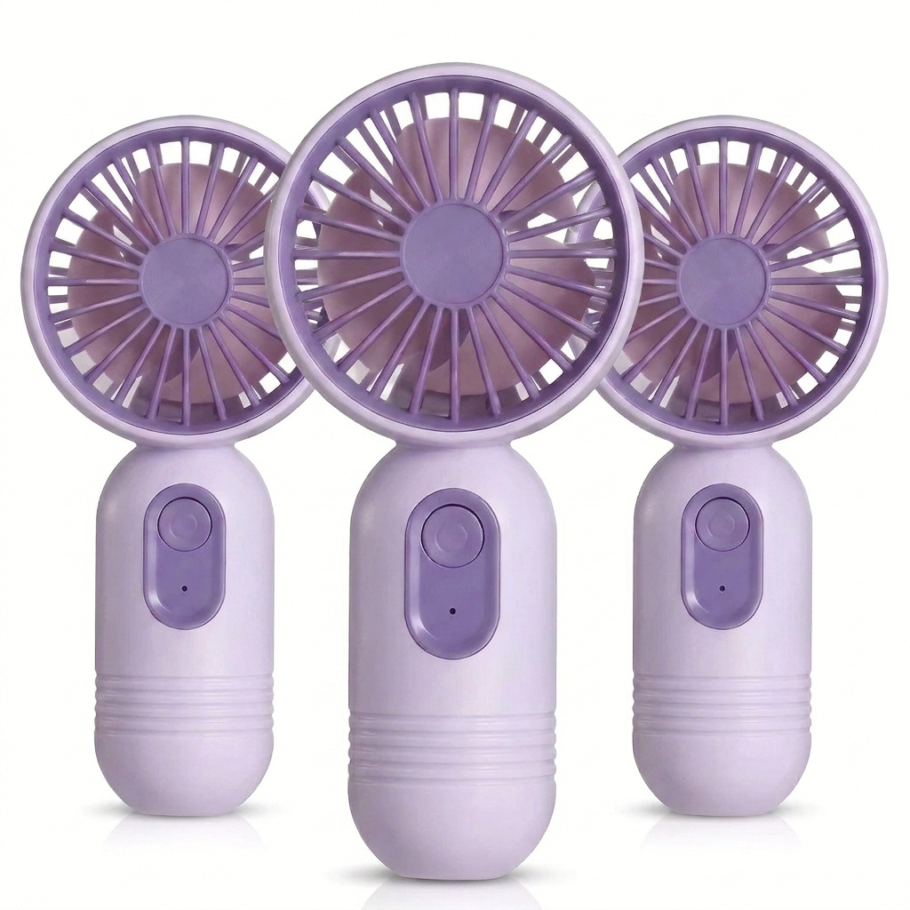 AirBreeze Mini-Handventilator Lila 3er-Set