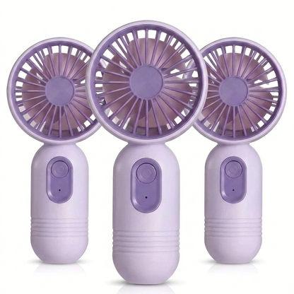 AirBreeze Mini-Handventilator Lila 3er-Set
