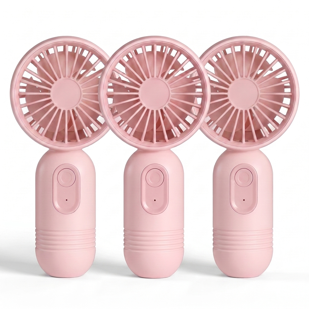 AirBreeze Mini-Handventilator Rosa 3er-Set