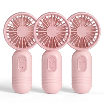 AirBreeze Mini-Handventilator Rosa 3er-Set